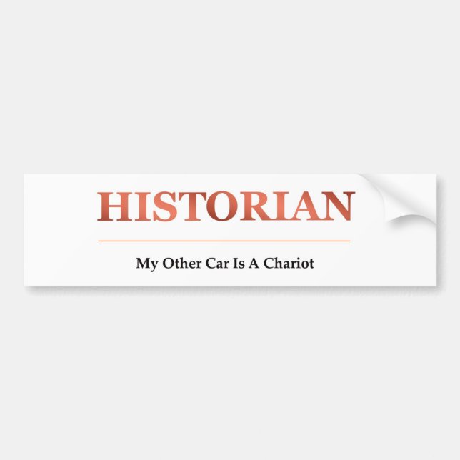 Coche Pegatina para el parachoques del historiador (Frente)