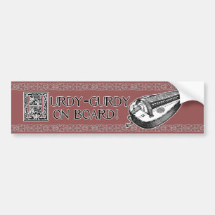 Coche Pegatina para el parachoques del Hurdy-Gurdy con