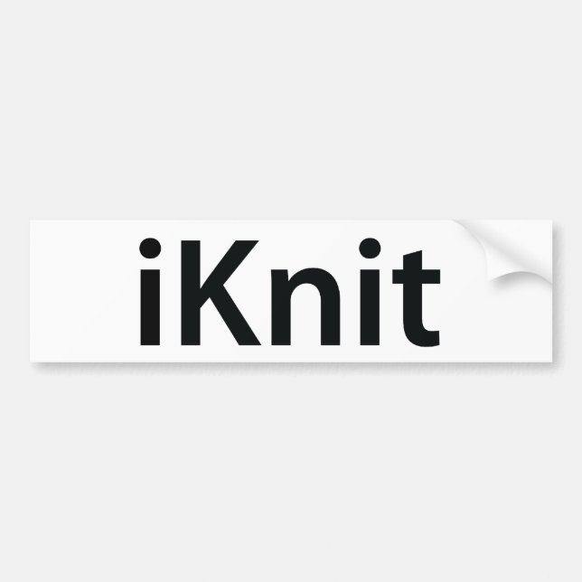 Coche pegatina para el parachoques del iKnit (Frente)