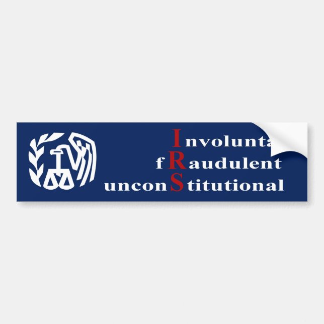 Coche Pegatina para el parachoques del IRS (Frente)