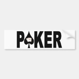 Coche Pegatina para el parachoques del jugador de PÓKER