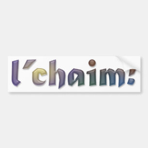 Coche pegatina para el parachoques del l'chaim [a la