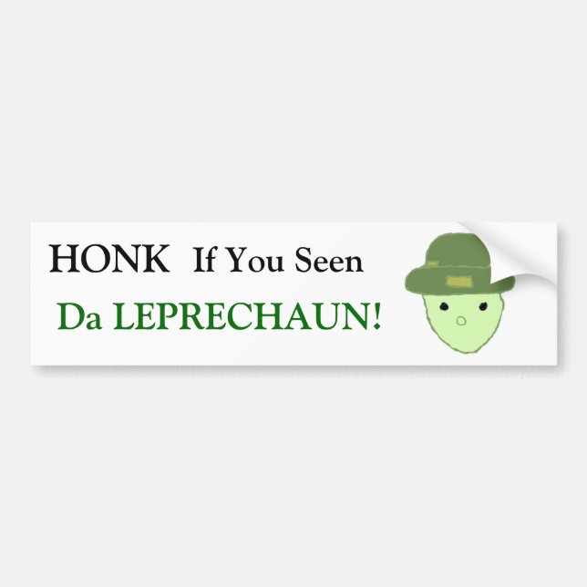Coche Pegatina para el parachoques del Leprechaun de (Frente)