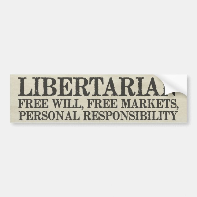 Coche Pegatina para el parachoques del Libertarianism (Frente)