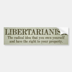 Coche Pegatina para el parachoques del Libertarianism