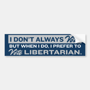 Coche Pegatina para el parachoques del libertario del