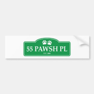 Coche Pegatina para el parachoques del lugar de 55 Pawsh