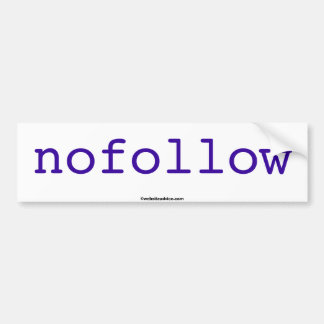 Coche pegatina para el parachoques del nofollow