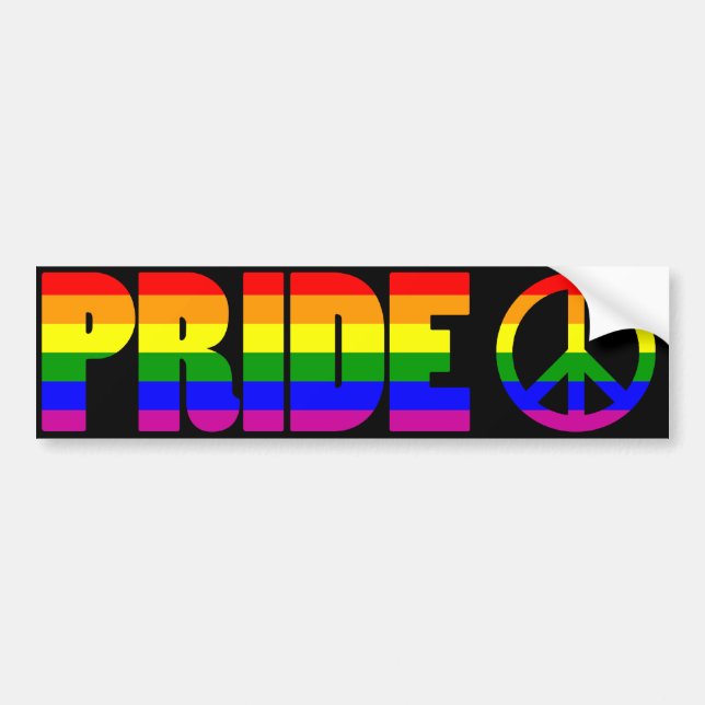 Coche Pegatina para el parachoques del orgullo gay (Frente)