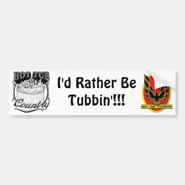 Coche Pegatina para el parachoques del país de la tina (Frente)