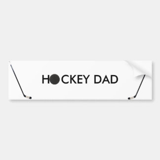 Coche pegatina para el parachoques del papá del hockey