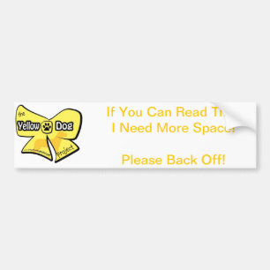 Coche Pegatina para el parachoques del perro amarillo