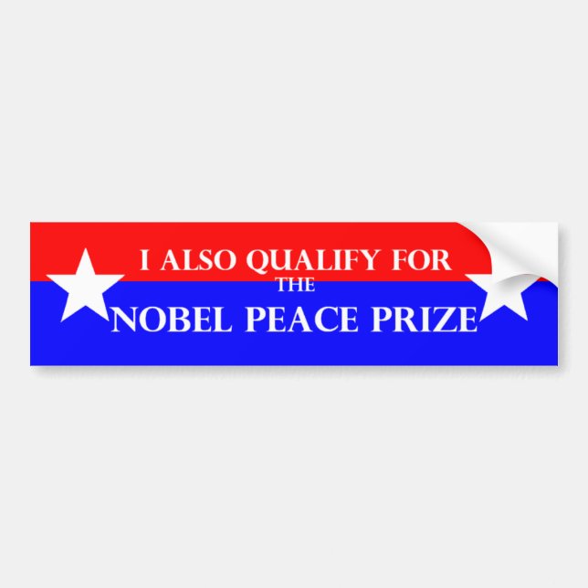 Coche Pegatina para el parachoques del Premio Nobel (Frente)