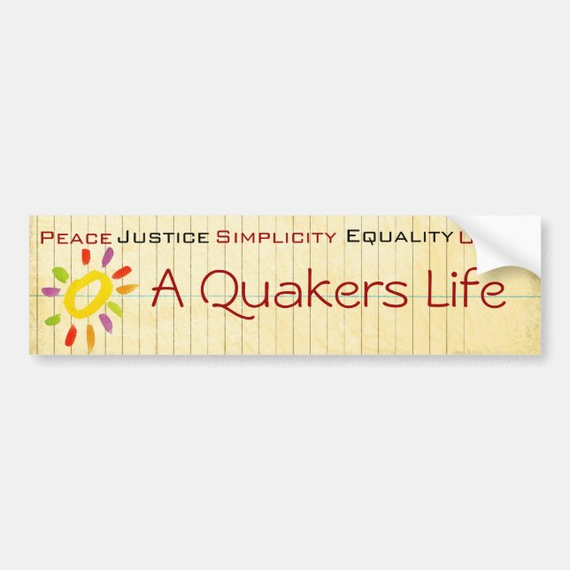 Coche Pegatina para el parachoques del Quaker (Frente)