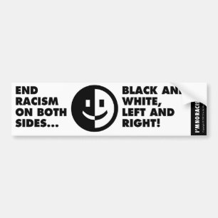 Coche Pegatina para el parachoques del racismo del final