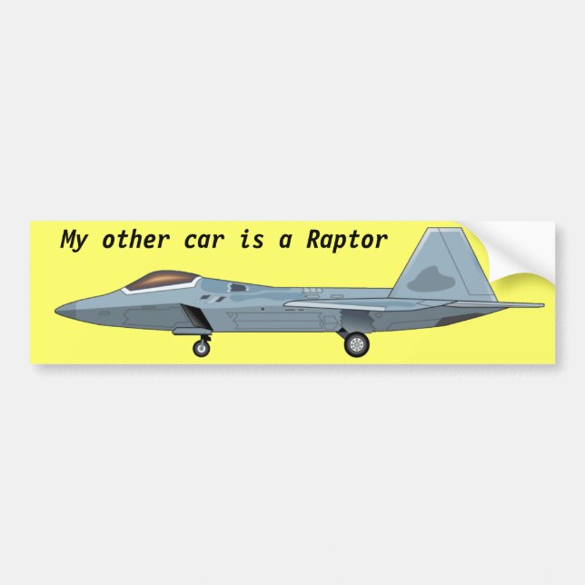 Coche Pegatina para el parachoques del rapaz F-22 (Frente)