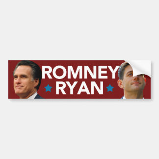 Coche Pegatina para el parachoques del retrato de Romney