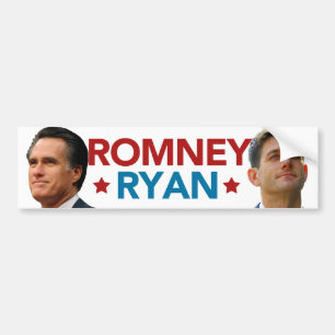 Coche Pegatina para el parachoques del retrato de Romney