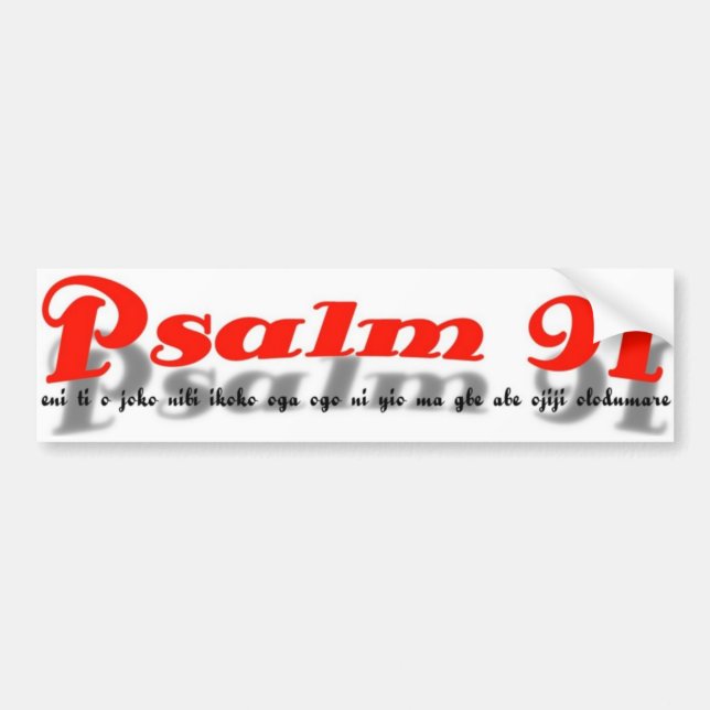 Coche pegatina para el parachoques del salmo 91 (lengua (Frente)