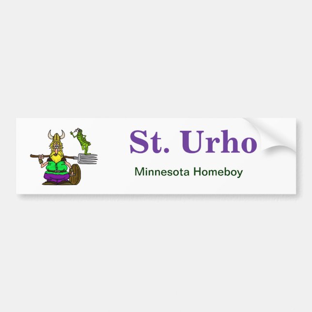 Coche Pegatina para el parachoques del St. Urho con el (Frente)