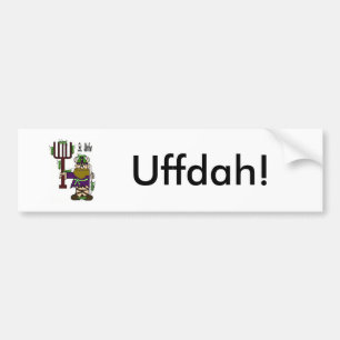 Coche Pegatina para el parachoques del St. Urho "Uffdah"