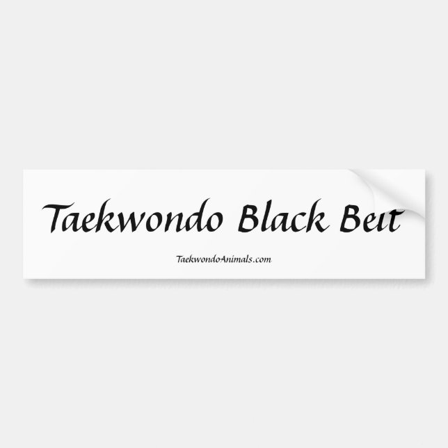 Coche Pegatina para el parachoques del Taekwondo (Frente)