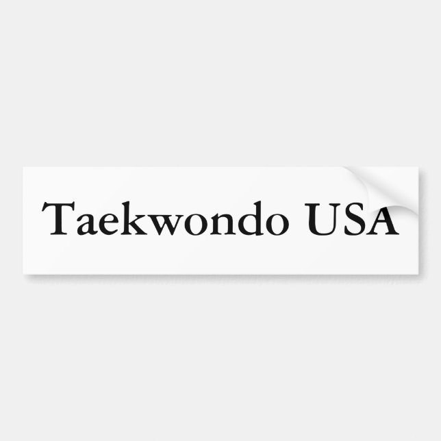 Coche Pegatina para el parachoques del Taekwondo los (Frente)