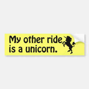 Coche Pegatina para el parachoques del unicornio