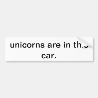 Coche pegatina para el parachoques del unicornio