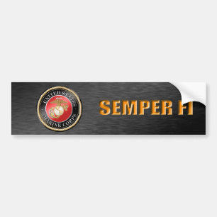 Coche Pegatina para el parachoques del USMC Semper Fi