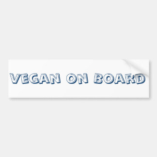Coche Pegatina para el parachoques del vegano a bordo