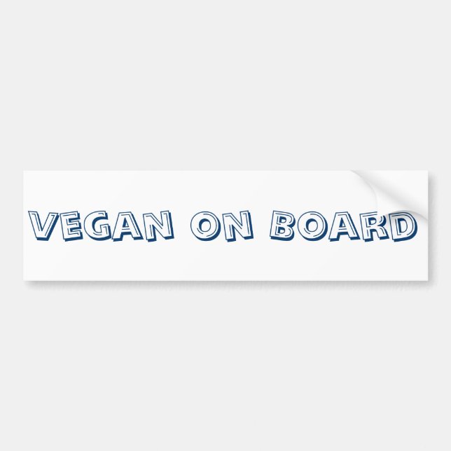 Coche Pegatina para el parachoques del vegano a bordo (Frente)