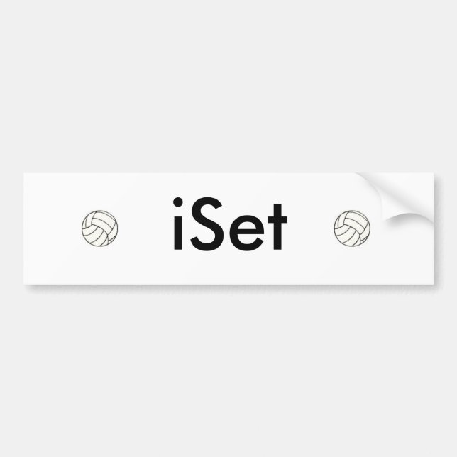 Coche pegatina para el parachoques del voleibol del iSet (Frente)