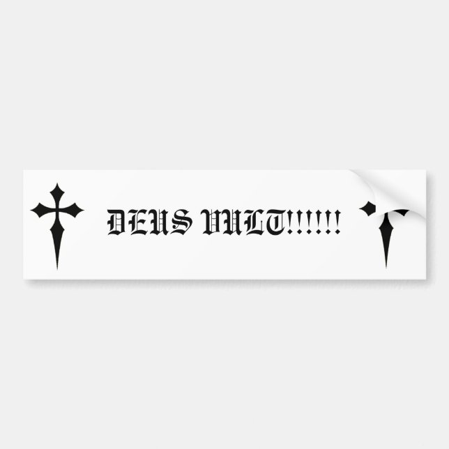 Coche Pegatina para el parachoques del vult de Deus (Frente)
