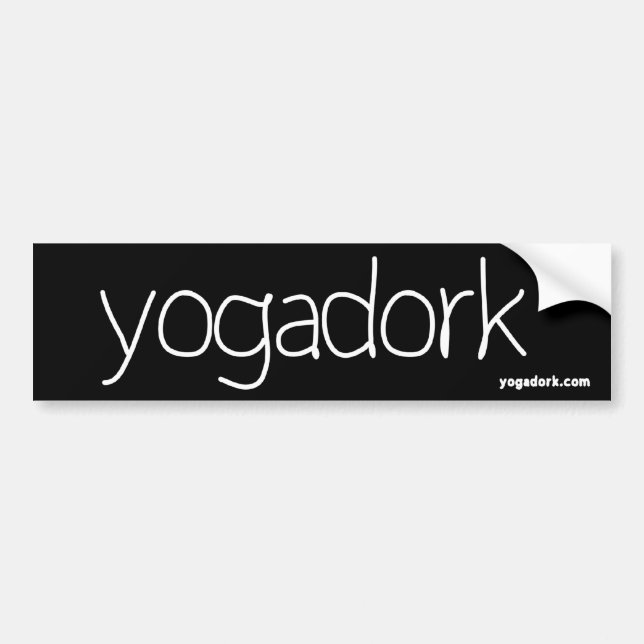 Coche pegatina para el parachoques del yogadork - negro (Frente)