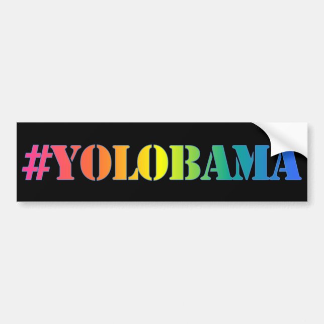 Coche Pegatina para el parachoques del #YOLOBAMA (Frente)