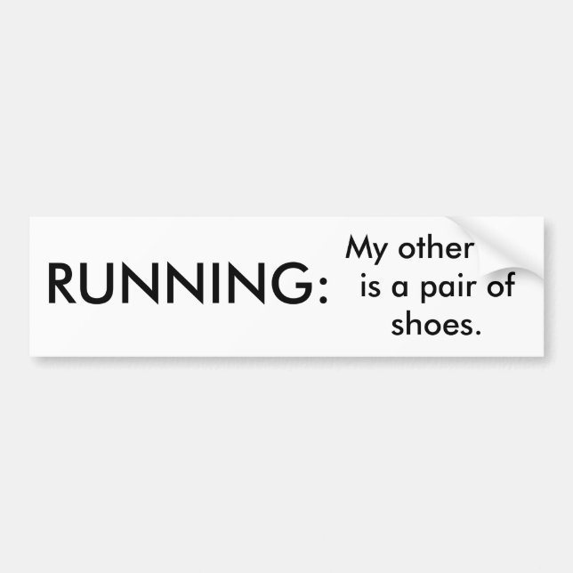 Coche Pegatina para el parachoques divertida corriente (Frente)