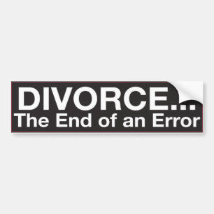Coche Pegatina para el parachoques: DIVORCIO… el final