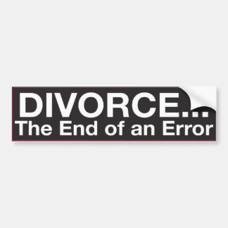 Coche Pegatina para el parachoques: DIVORCIO… el final