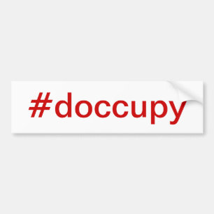 Coche pegatina para el parachoques #doccupy