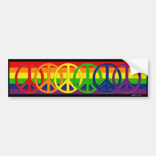 Coche Pegatina para el parachoques gay de la paz
