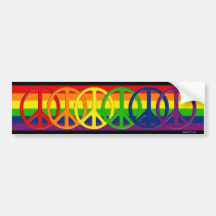 Coche Pegatina para el parachoques gay de la paz