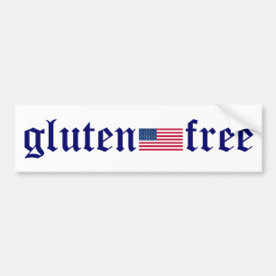 Coche pegatina para el parachoques gluten-libre de la