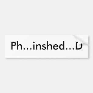 Coche Pegatina para el parachoques inshed del pH…… D