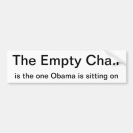 Coche Pegatina para el parachoques - la silla vacía