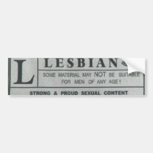 Coche pegatina para el parachoques lesbiana