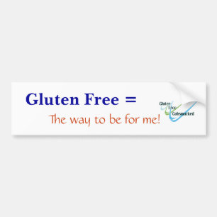 Coche Pegatina para el parachoques libre del gluten -