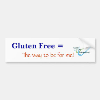 Coche Pegatina para el parachoques libre del gluten -