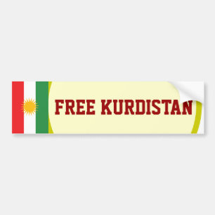 COCHE PEGATINA PARA EL PARACHOQUES LIBRE DEL KURDISTAN