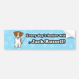Coche Pegatina para el parachoques linda de Jack Russell